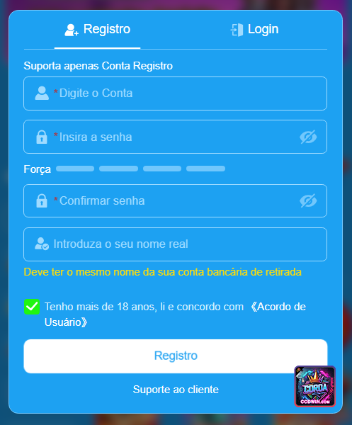 ccdwin.com Cadastro Vantagens